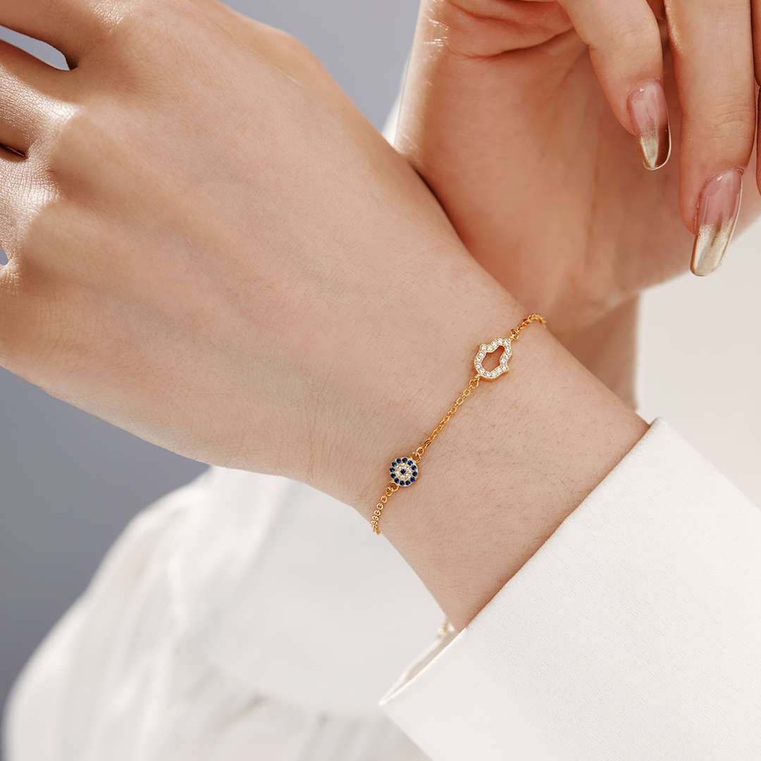 [Solara Jewelry ]ゴーストシェイプ＆ラウンドシェイプネックレス