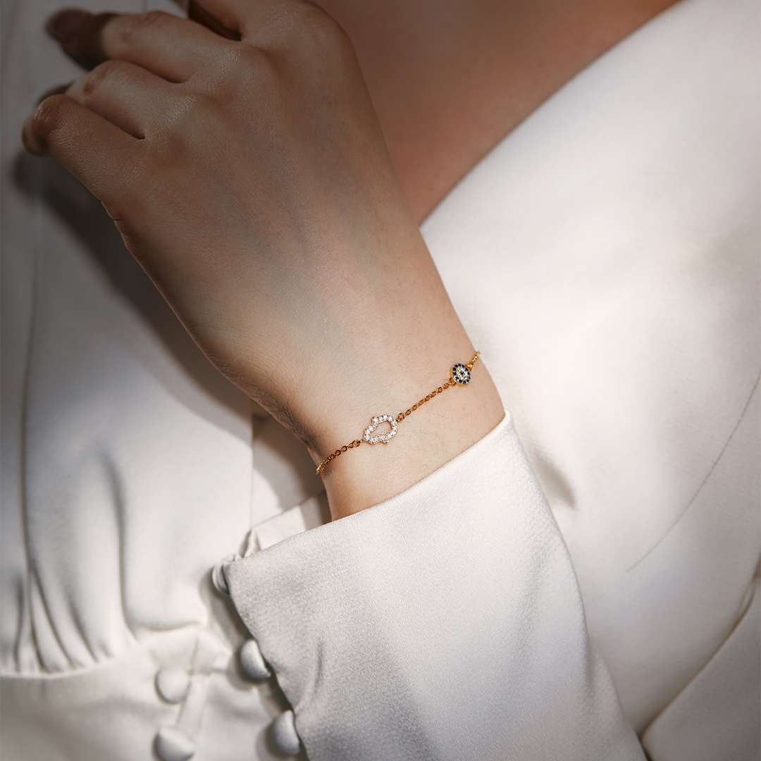 [Solara Jewelry ]ゴーストシェイプ＆ラウンドシェイプネックレス