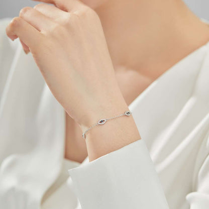 [Solara Jewelry ]イーブルアイ シェイプペンダントネックレス