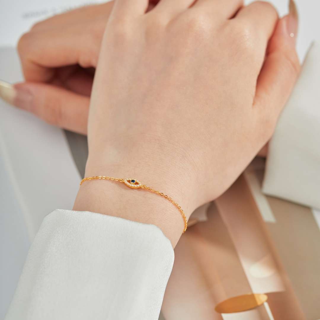 [Solara Jewelry]イーブルアイシェイプネックレス