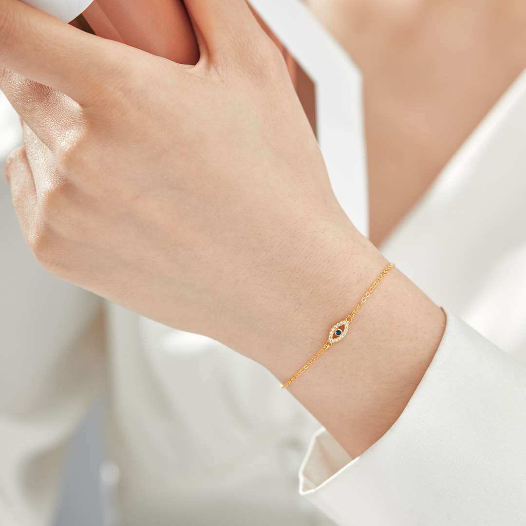 [Solara Jewelry]イーブルアイシェイプネックレス
