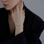 [Solara Jewelry ]Funkelndes, exquisites Partyarmband mit Rundschliff