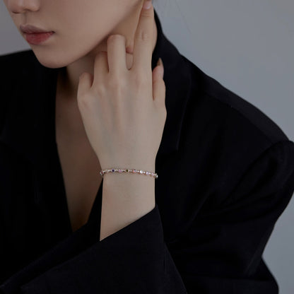 [Solara Jewelry ]輝く精巧なラウンドカット パーティーブレスレット