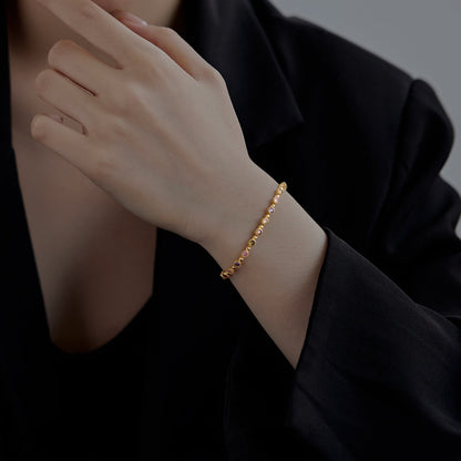 [Solara Jewelry ]輝く精巧なラウンドカット パーティーブレスレット