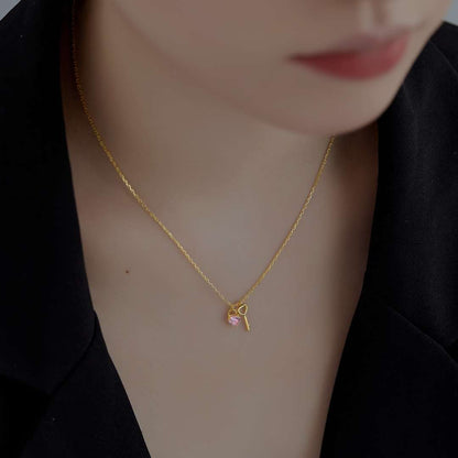[Solara Jewelry ]ユニーク ハート型 キーペンダント ネックレス