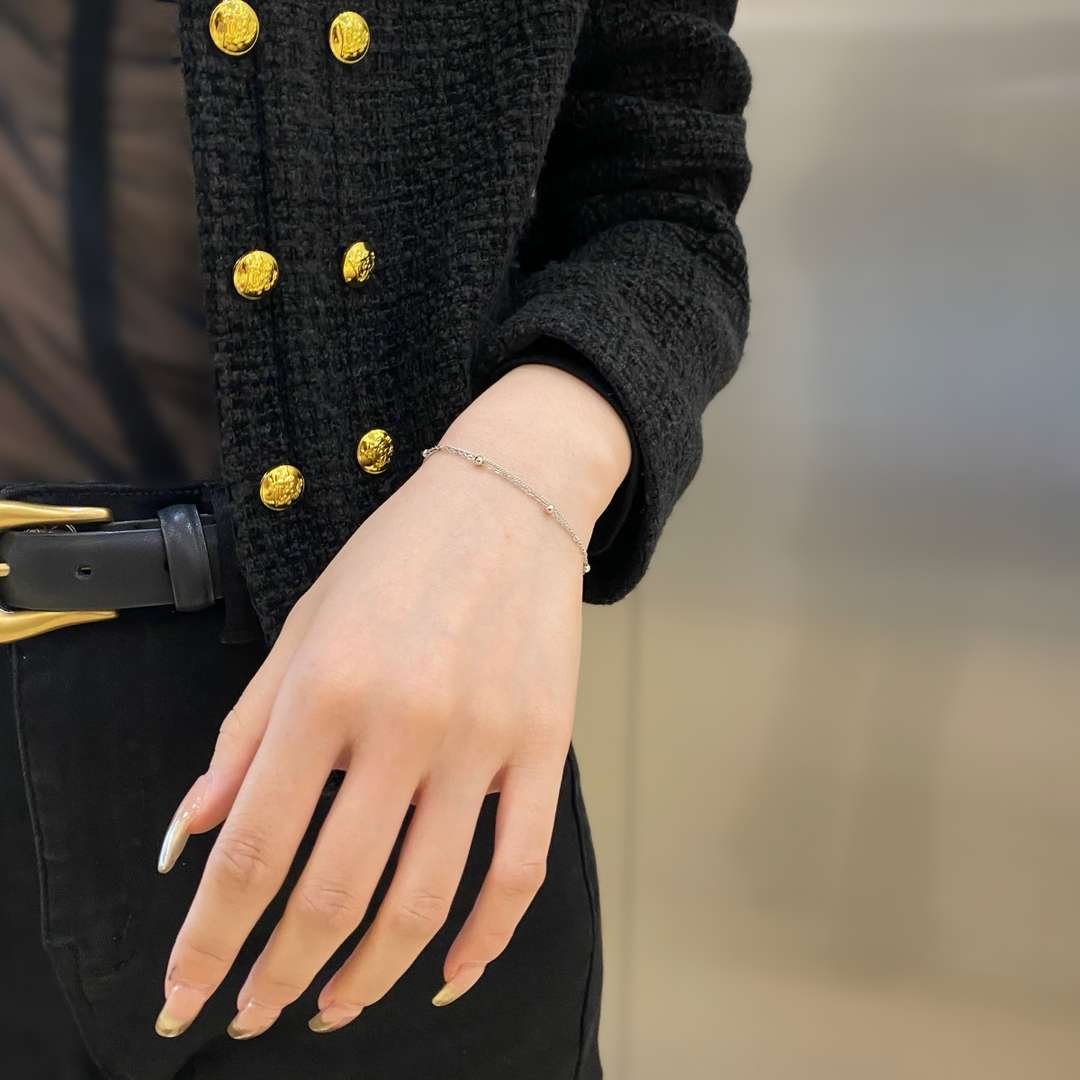 [Solara Jewelry ]繊細なビーズ二連ブレスレット