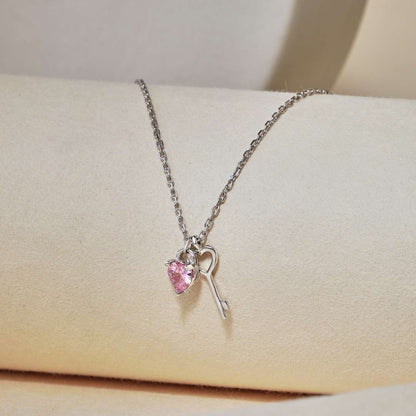 [Solara Jewelry ]ユニーク ハート型 キーペンダント ネックレス