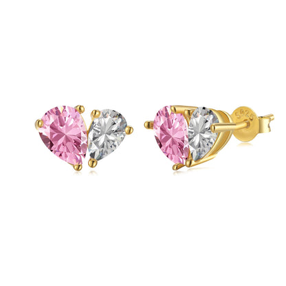 [Solara Jewelry ]輝くエレガントなハートカットラバーピアス