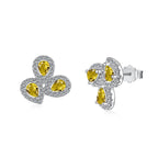 [Solara Jewelry] Ohrringe für Verliebte mit birnenförmigen und verschnörkelten Blumen