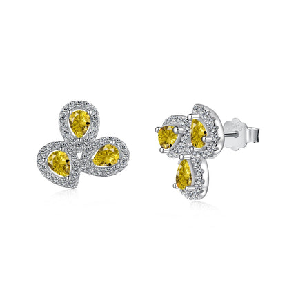 [Solara Jewelry] Ohrringe für Verliebte mit birnenförmigen und verschnörkelten Blumen