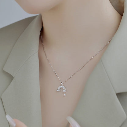 [Solara Jewelry ]ユニーク レインボースターネックレス