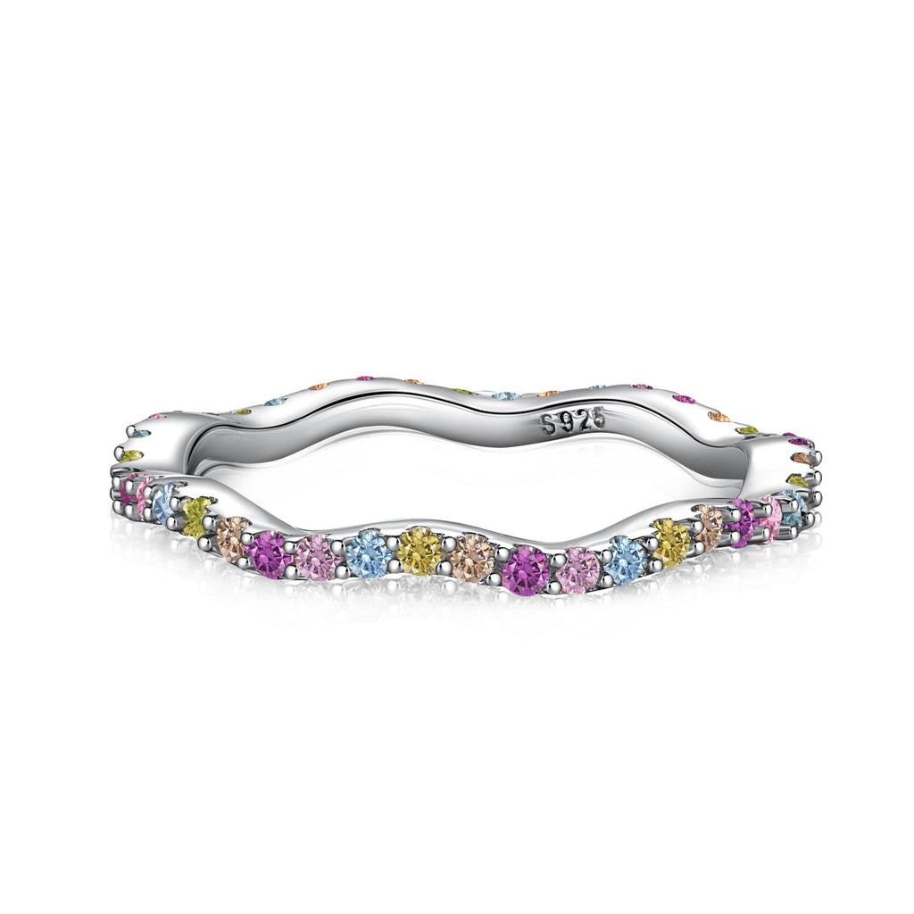 [Solara Jewelry ]Dainty Colorful Round Cut Party Ring