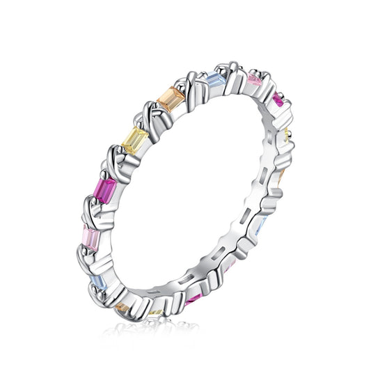 [Solara Schmuck ]Charmanter farbenfroher runder Alltagsring