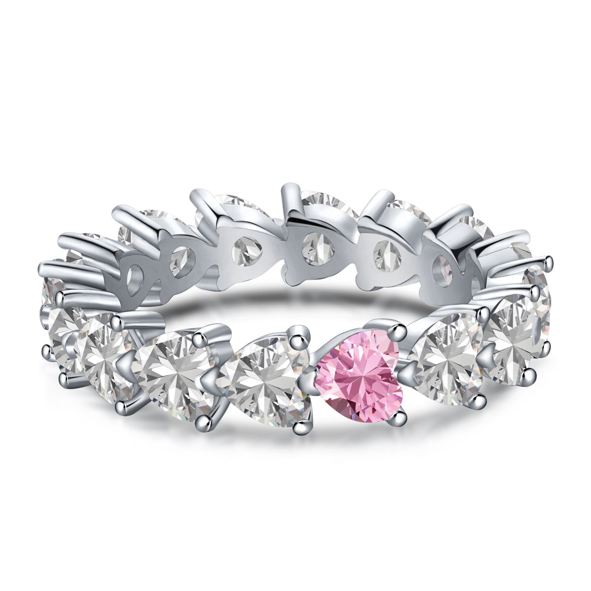 [Solara Jewelry ]0.25カラット ラディアントロマンス ハートカット ラバーリング
