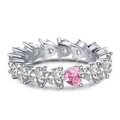 [Solara Jewelry ]0.25カラット ラディアントロマンス ハートカット ラバーリング