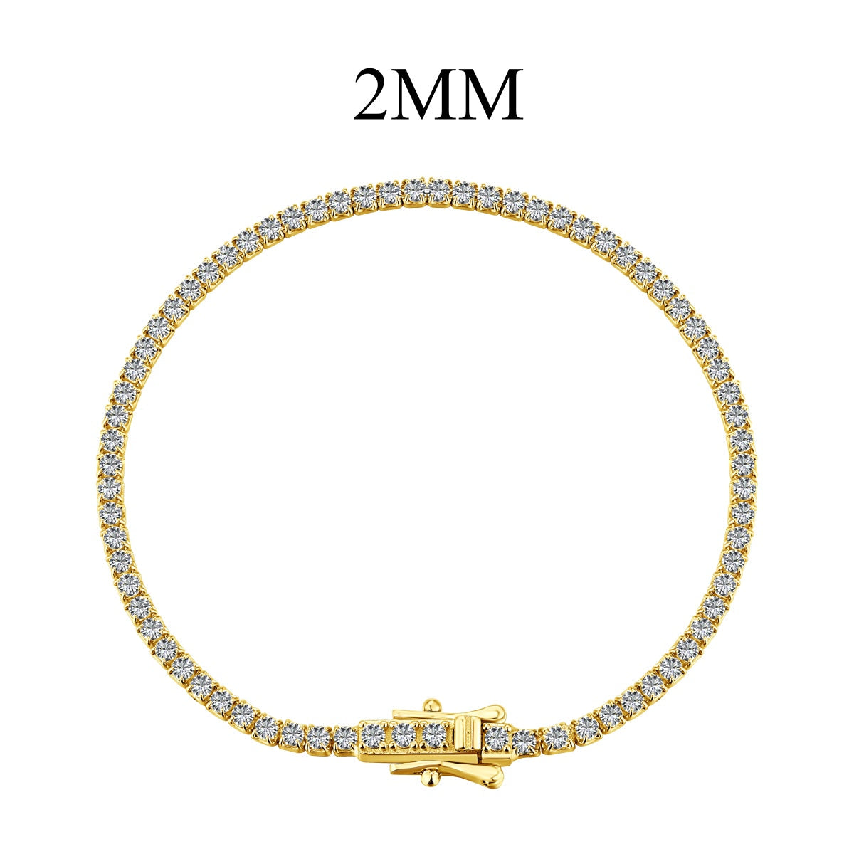 [Solara Schmuck ]Strahlendes Buntes Armband mit Rundschliff für Partys