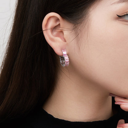 [Solara Jewelry ]Strahlende herzförmige Ohrringe