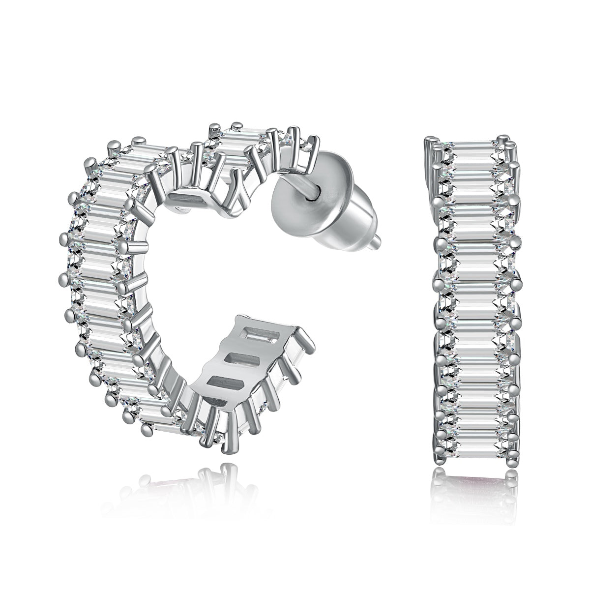 [Solara Jewelry ]Strahlende herzförmige Ohrringe