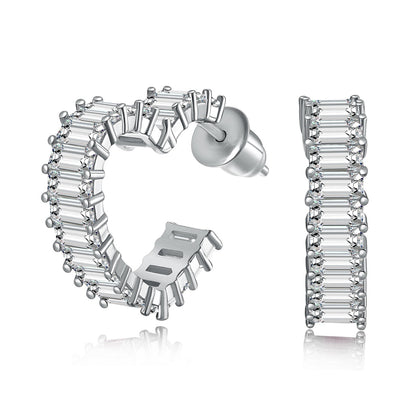 [Solara Jewelry ]Strahlende herzförmige Ohrringe