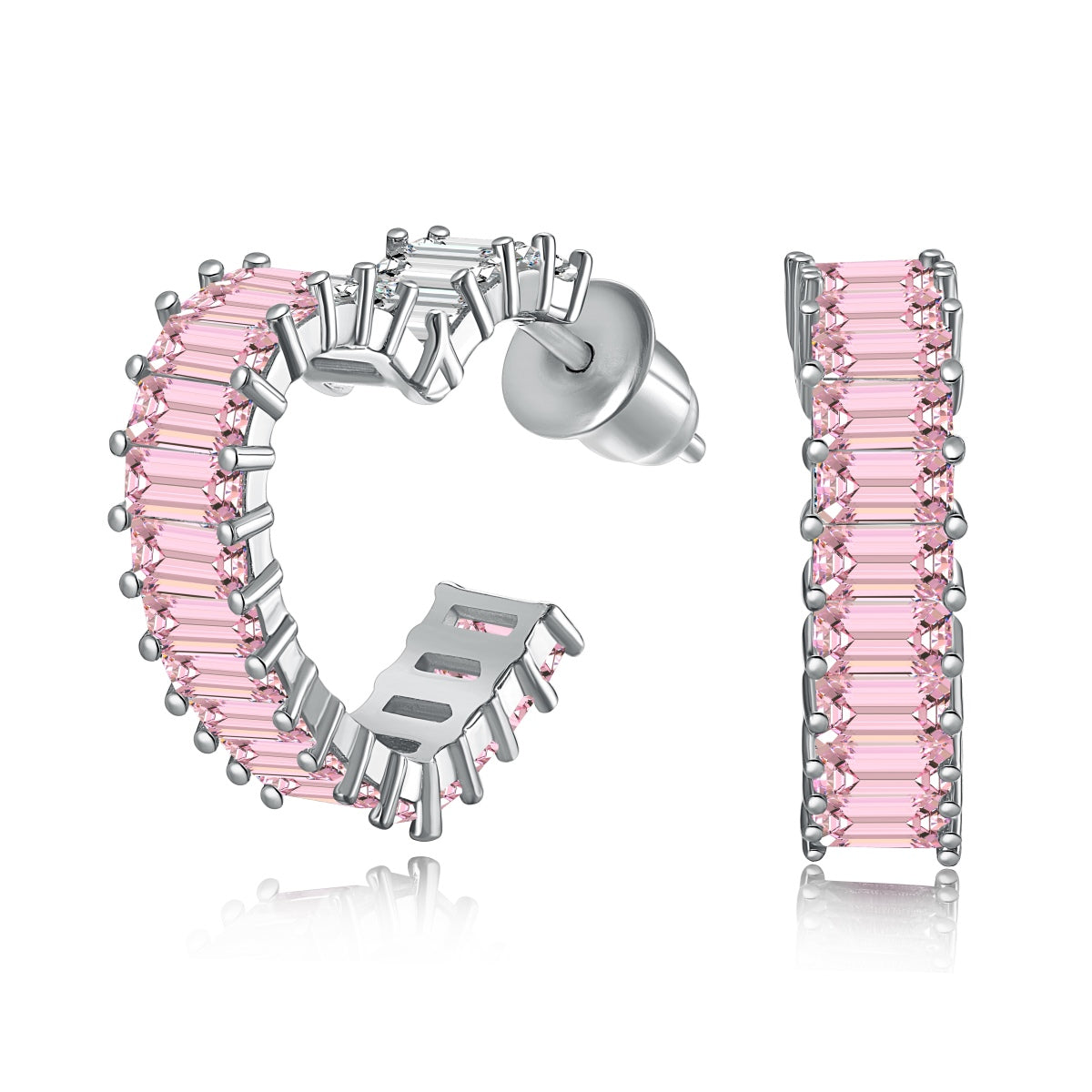 [Solara Jewelry ]Strahlende herzförmige Ohrringe