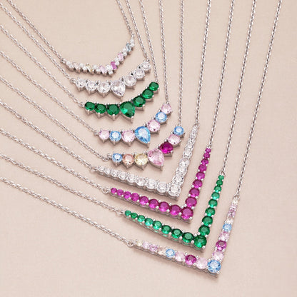 [Solara Jewelry ]煌めくレインボーネックレス