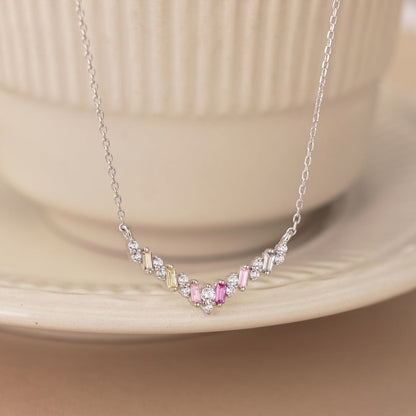 [Solara Jewelry ]煌めくレインボーネックレス