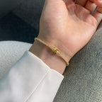 [Solara Schmuck ]Strahlendes Buntes Armband mit Rundschliff für Partys