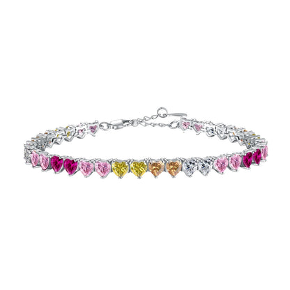 [Solara Jewelry ]豪華でカラフルなロマンチックなハート型恋人ブレスレット