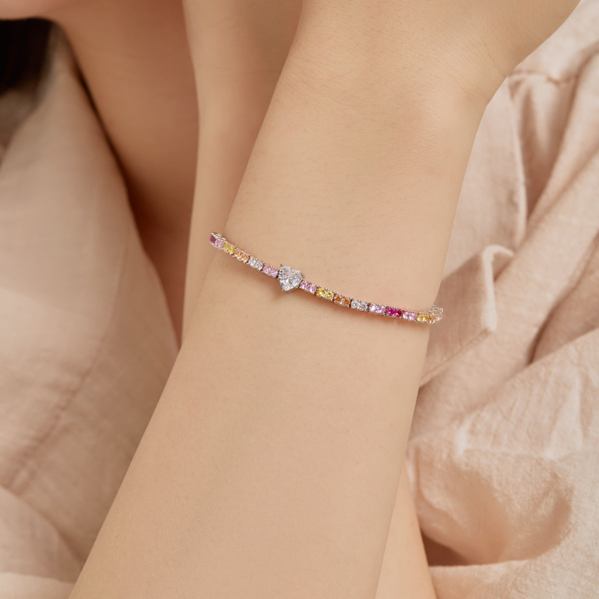 [Solara Jewelry ]Zartes romantisches Herzform-Armband für Verliebte