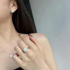 [Solara Jewelry ]Zarte wunderschöne Ohrringe mit Birnenschliff für den Alltag