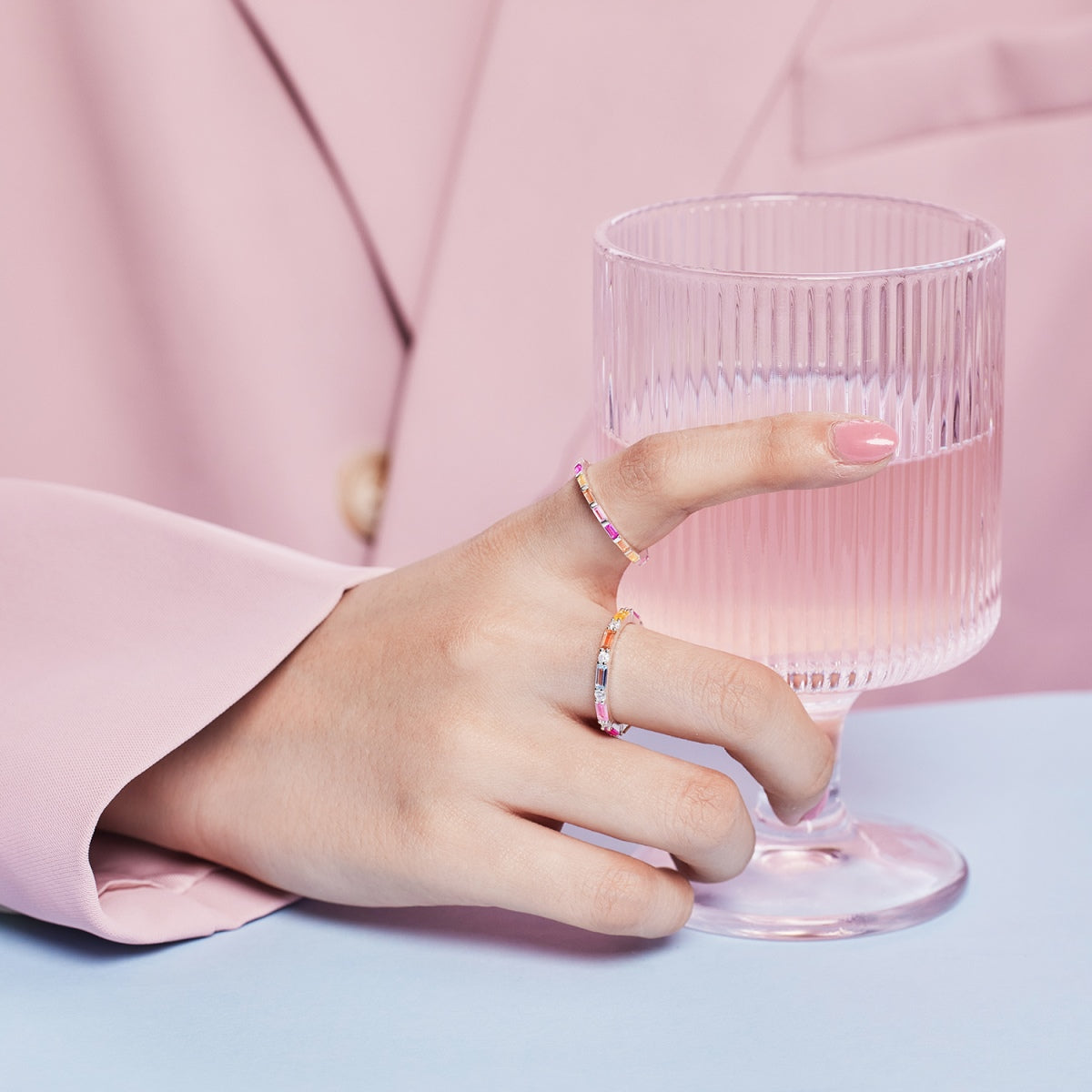 [Solara Jewelry ]Lebendiger Ring mit elegantem Radiant-Schliff für jeden Tag
