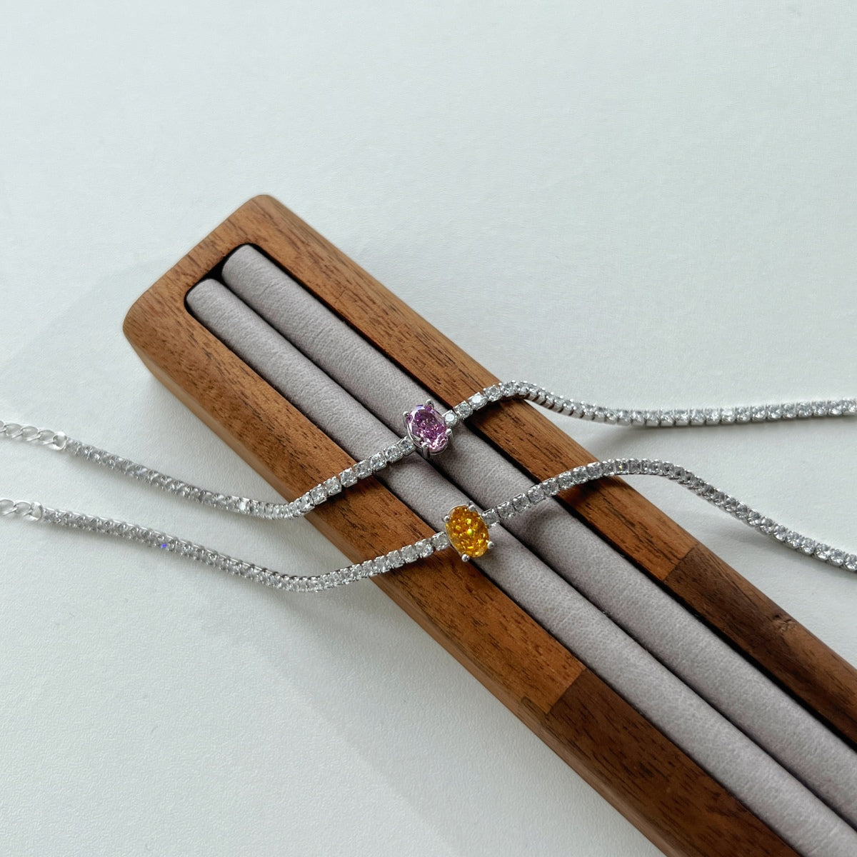 [Solara Schmuck] Exquisites ovales Armband mit 0,75 Karat für jeden Tag