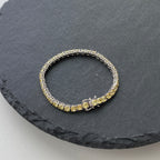 [Solara Jewelry ]Verziertes, funkelndes Tennisarmband mit runden Steinen