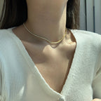 [Solara Jewelry ]繊細なラウンドシェイプテニスネックレス