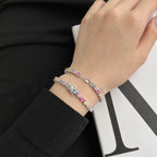 [Solara Schmuck] Verziertes, funkelndes Partyarmband mit Facettenschliff
