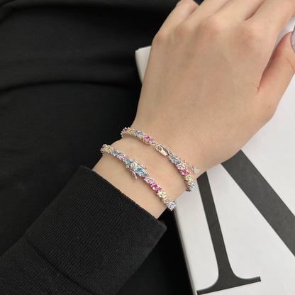 [Solara Jewelry ]オーナメント スパークリング マルチカット パーティーブレスレット