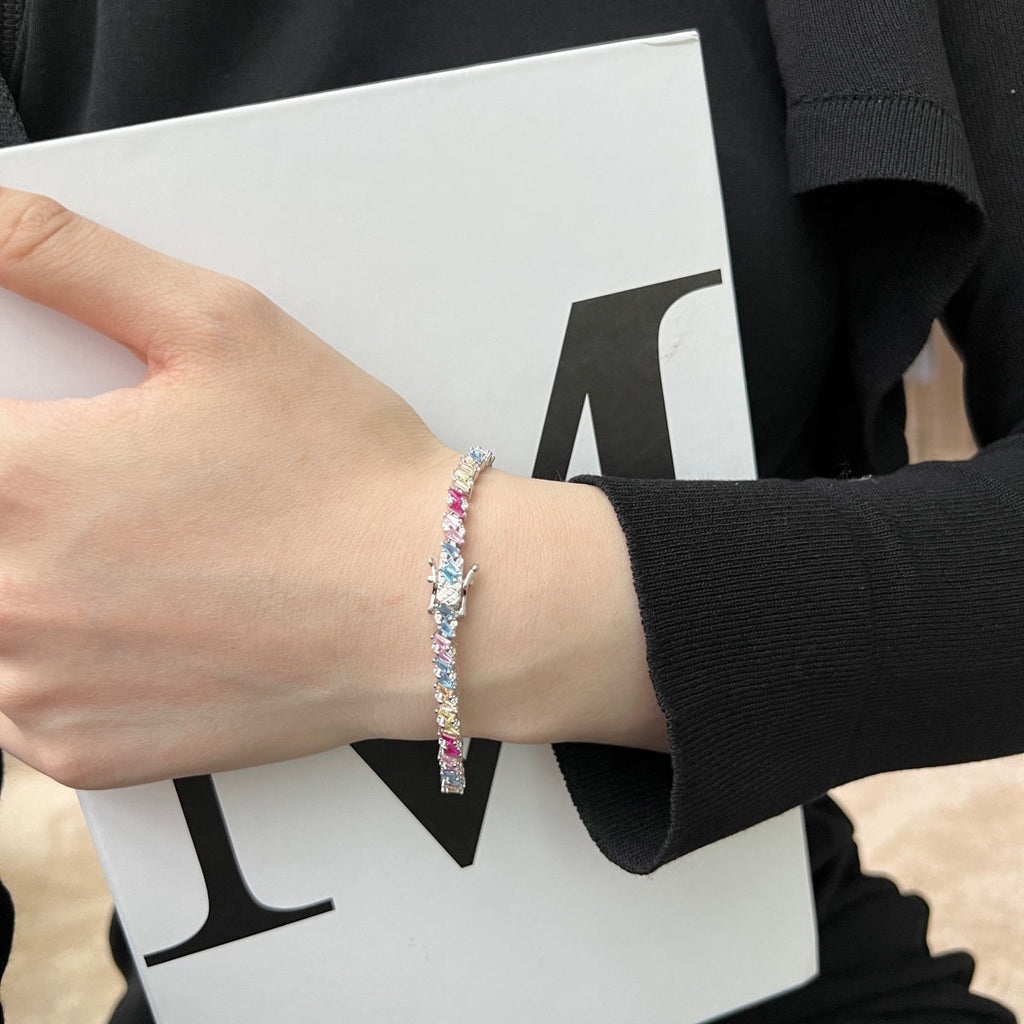 [Solara Schmuck] Verziertes, funkelndes Partyarmband mit Facettenschliff