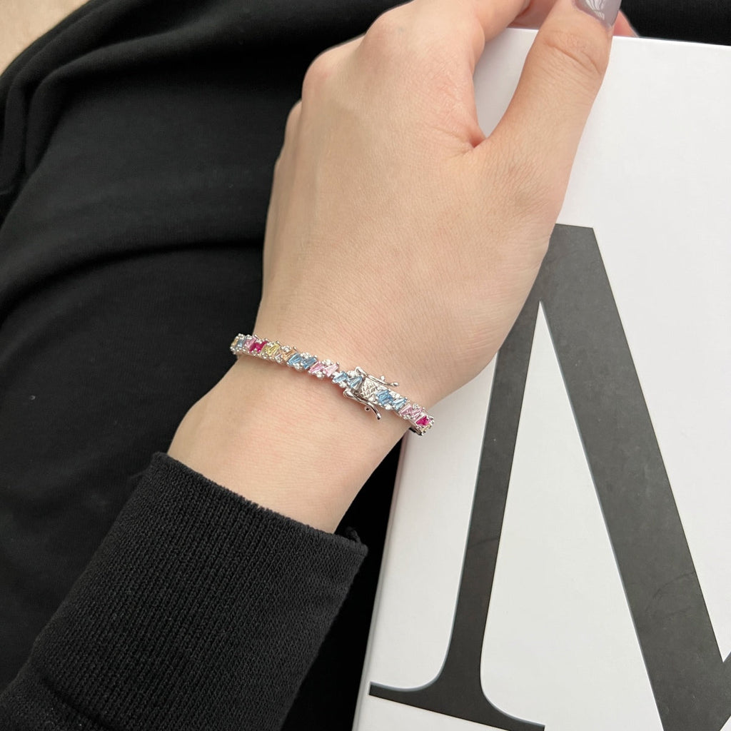 [Solara Schmuck] Verziertes, funkelndes Partyarmband mit Facettenschliff