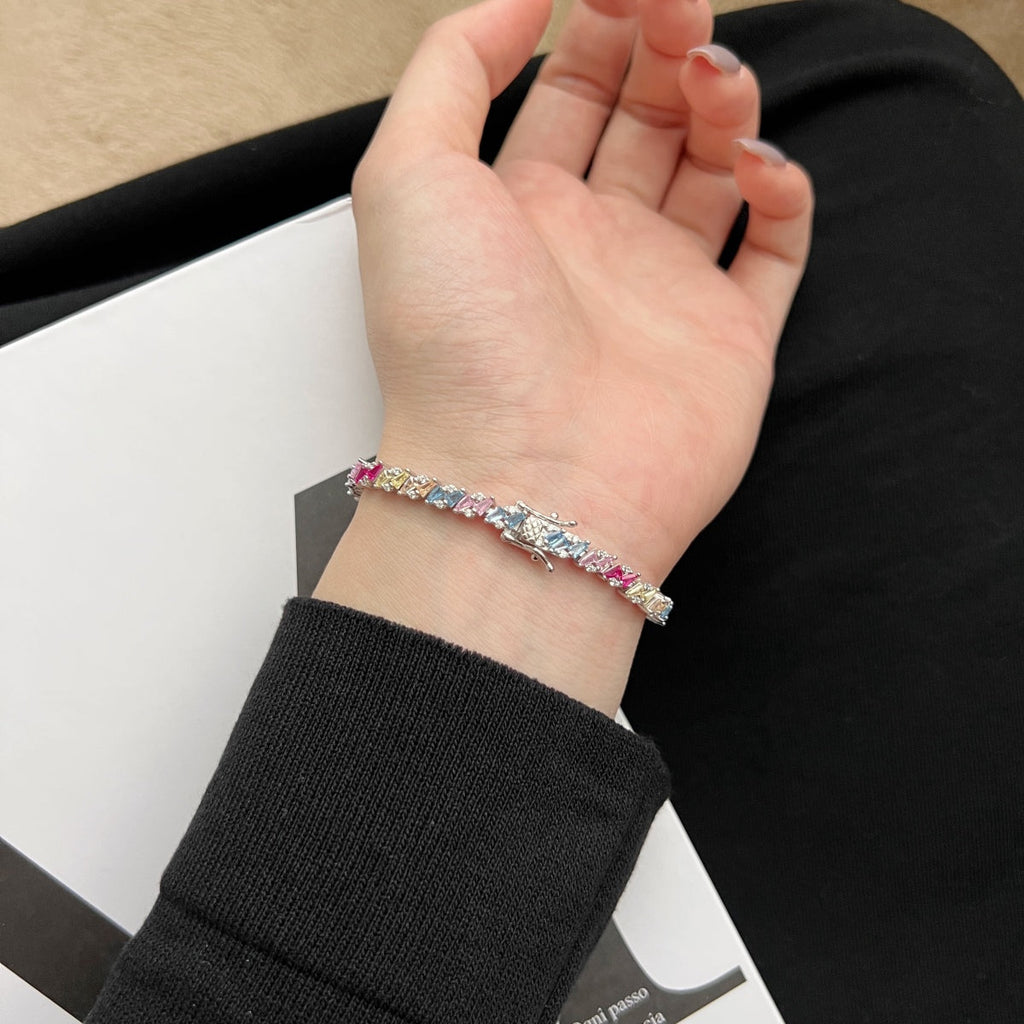 [Solara Schmuck] Verziertes, funkelndes Partyarmband mit Facettenschliff