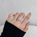 [Solara Schmuck ]Zarter, überschwänglicher herzförmiger Ehering