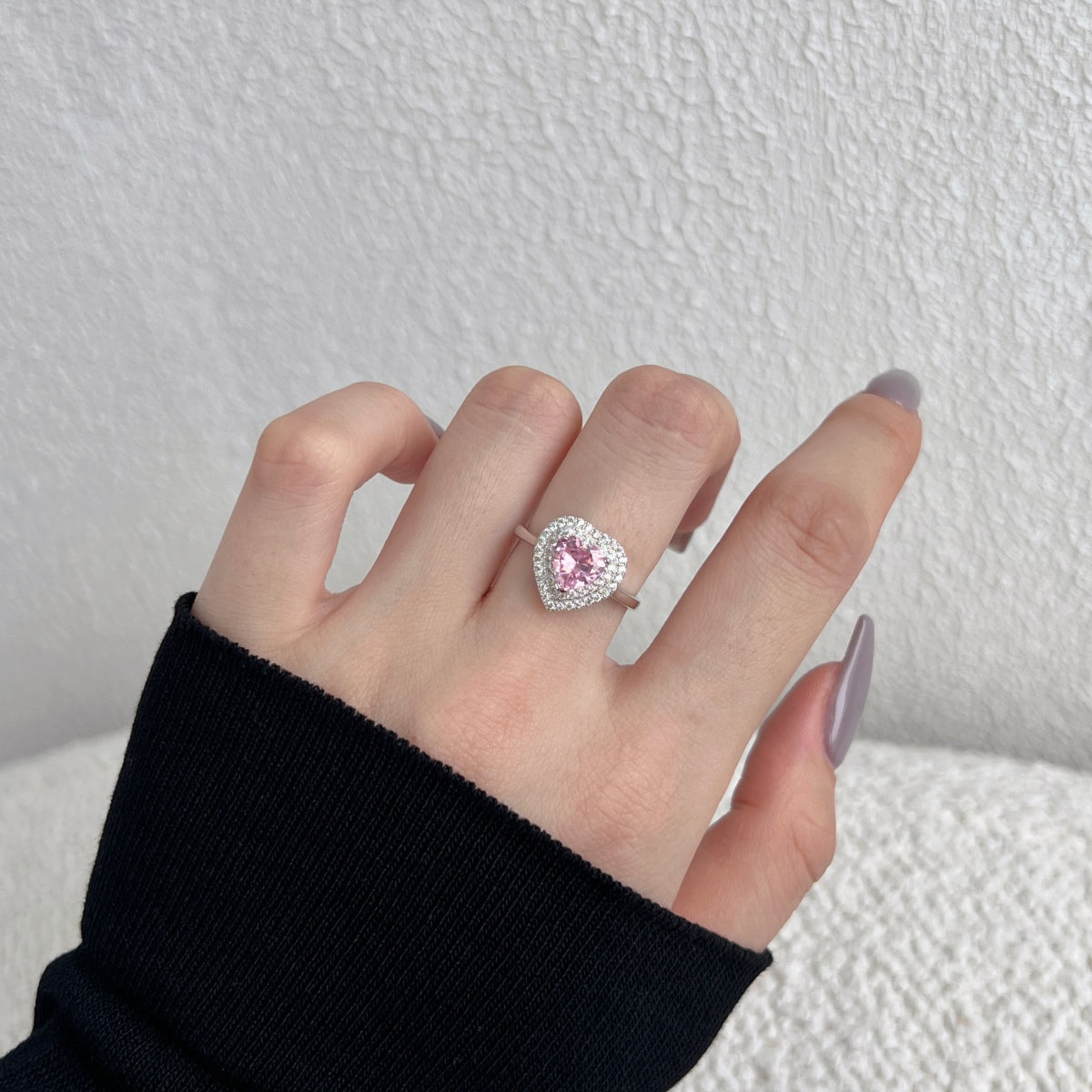 [Solara Schmuck ]Zarter, überschwänglicher herzförmiger Ehering