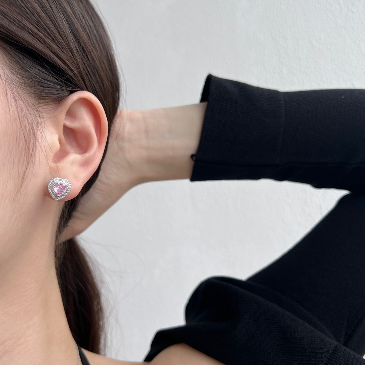 [ソララジュエリー] 輝くハート型ラバーピアス