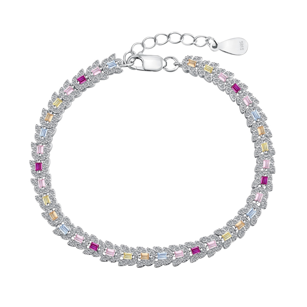[Solara Jewelry ]華奢なカラフル・マルチカット・デイリーブレスレット