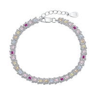[Solara Jewelry ]Delicate Colorful Multi Cut Daily Bracelet