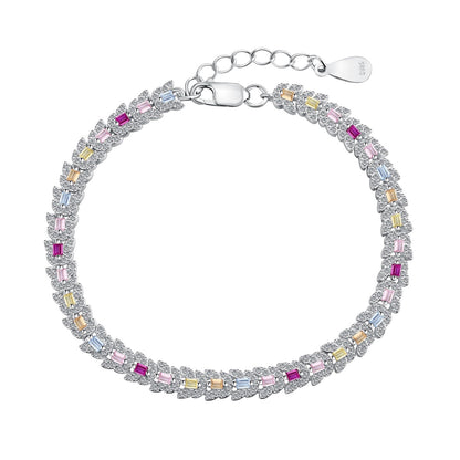 [Solara Jewelry ]華奢なカラフル・マルチカット・デイリーブレスレット