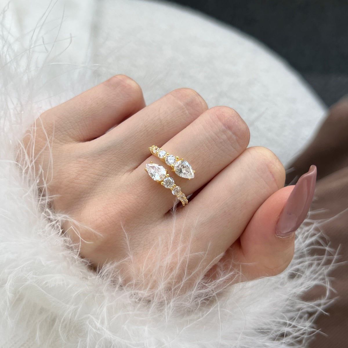 [Solara Jewelry ]Zarter, lebhafter Schlangenring für jeden Tag