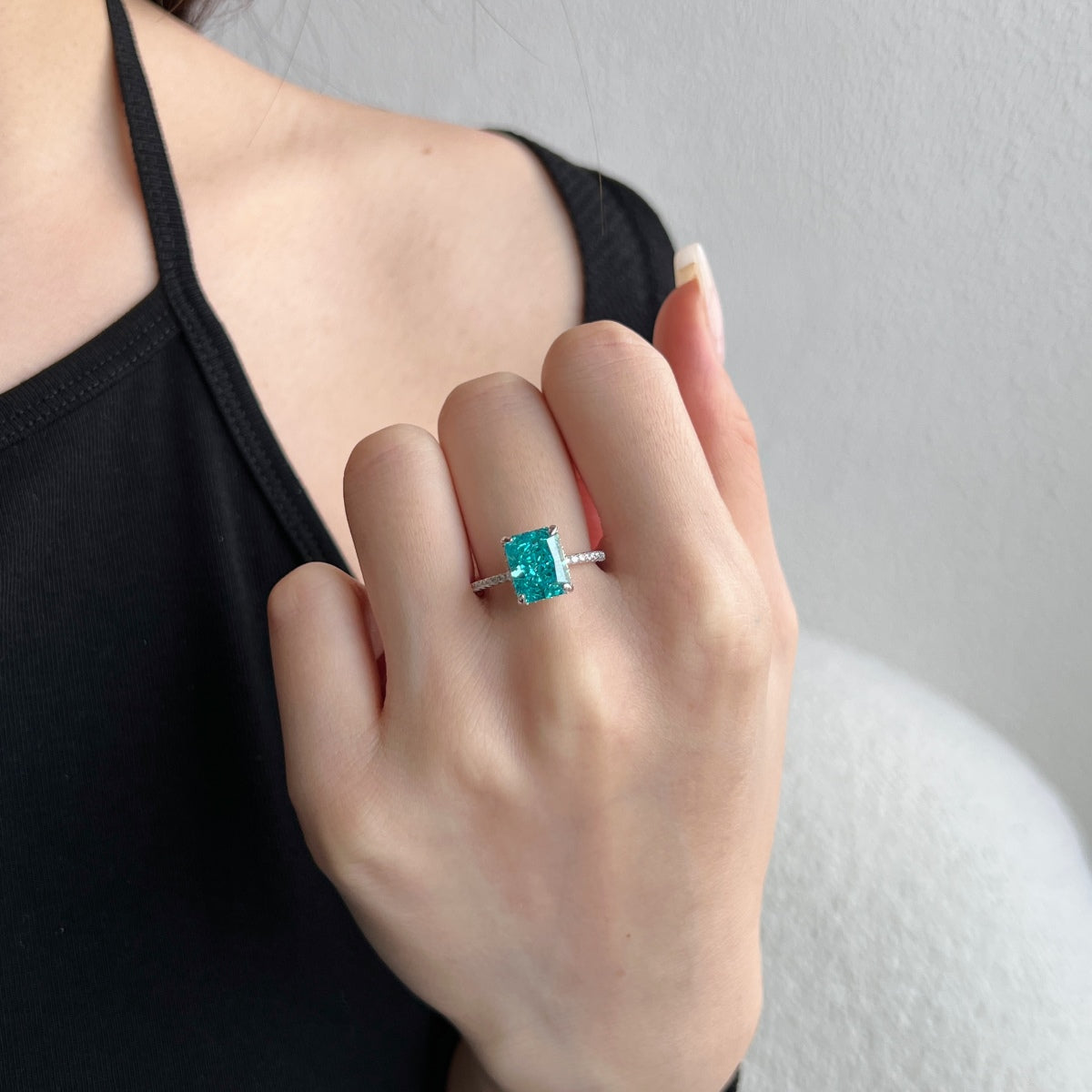 [Solara Schmuck ]4.0 Karat Luxuriöser Verlobungsring