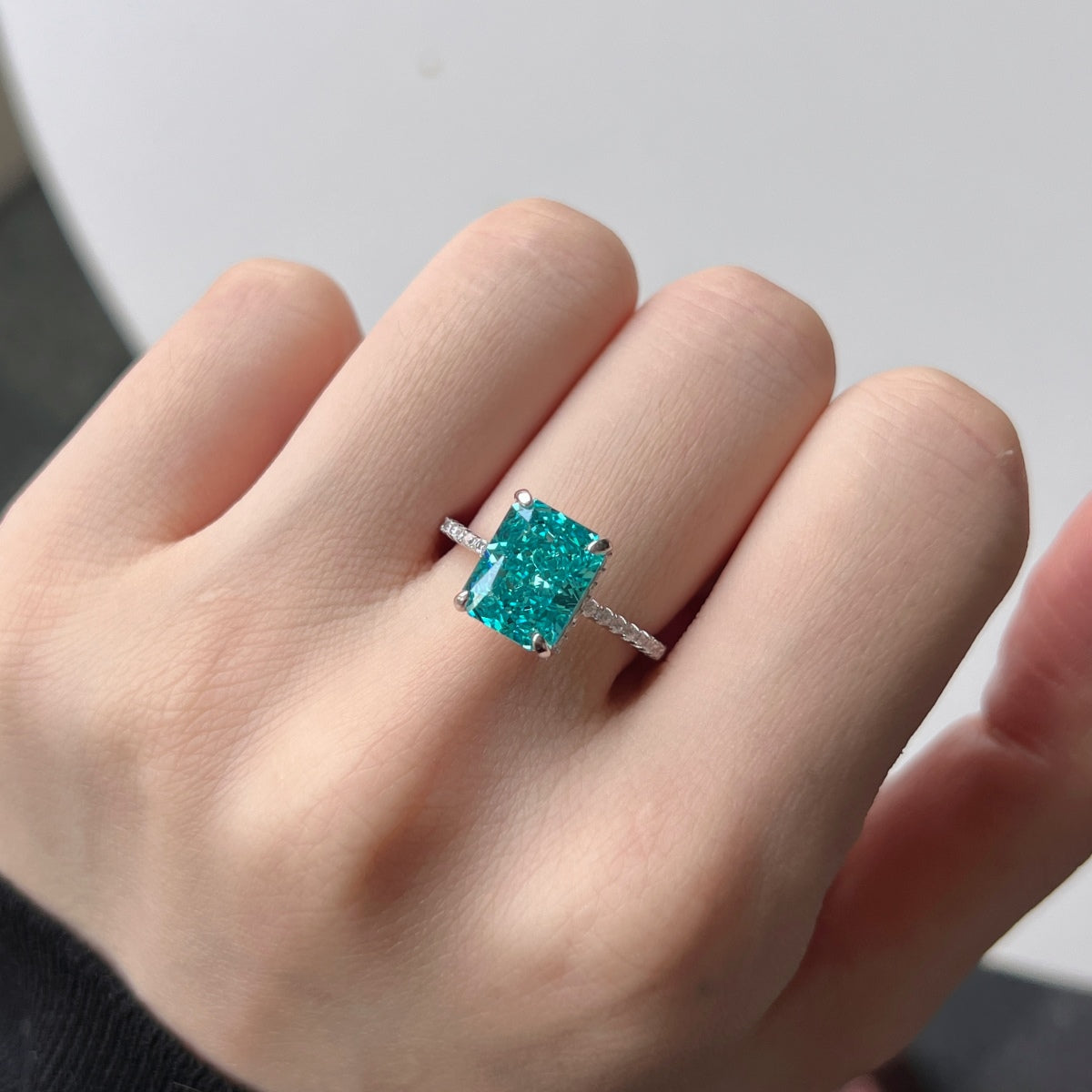 [Solara Schmuck ]4.0 Karat Luxuriöser Verlobungsring