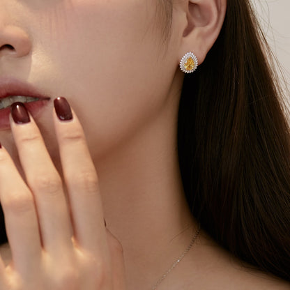 [ソララジュエリー]繊細で豪華なペアカットデイリーイヤリング