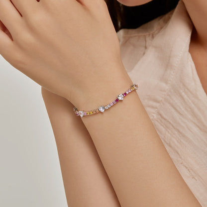[Solara Schmuck ]Romantisches Herzform-Armband für Liebende mit Rundschliff
